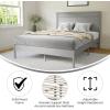 Flash Furniture Kingston Solid Wood Platform Bed with Wooden Slats and Headboard, No Box Spring Needed, King Size, Brown(Grey)