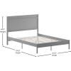 Flash Furniture Kingston Solid Wood Platform Bed with Wooden Slats and Headboard, No Box Spring Needed, King Size, Brown(Grey)