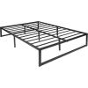 Flash Furniture Lana 14 Inch Metal Platform Bed Frame – No Box Spring Needed with Steel Slat Support and Quick Lock Functionality (Full)(Full)