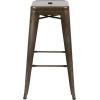 Flash Furniture Lily 30″ High Metal Indoor Bar Stool in Silver – Stackable Set of 4(Gun Metal)