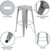 Flash Furniture Lily 30″ High Metal Indoor Bar Stool in Silver – Stackable Set of 4(Silver)