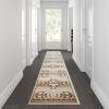 Flash Furniture Lodi Collection Southwestern Area Rug – Low Pile Green Olefin Rug – 6′ x 9′ Area Rug – Jute Backing – Hallway, Entryway, Bedroom, Living Room(Beige)
