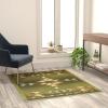 Flash Furniture Lodi Collection Southwestern Area Rug – Low Pile Green Olefin Rug – 6′ x 9′ Area Rug – Jute Backing – Hallway, Entryway, Bedroom, Living Room(Green)
