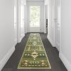 Flash Furniture Lodi Collection Southwestern Area Rug – Low Pile Green Olefin Rug – 6′ x 9′ Area Rug – Jute Backing – Hallway, Entryway, Bedroom, Living Room(Green)