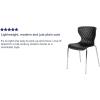 Flash Furniture Lowell Contemporary Design Citrus Green Plastic Stack Chair(Black)
