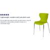 Flash Furniture Lowell Contemporary Design Citrus Green Plastic Stack Chair(Citrus Green)