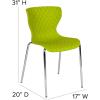 Flash Furniture Lowell Contemporary Design Citrus Green Plastic Stack Chair(Citrus Green)