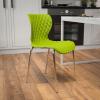 Flash Furniture Lowell Contemporary Design Citrus Green Plastic Stack Chair(Citrus Green)