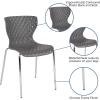 Flash Furniture Lowell Contemporary Design Citrus Green Plastic Stack Chair(Grey)