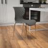 Flash Furniture Lowell Contemporary Design Citrus Green Plastic Stack Chair(Grey)