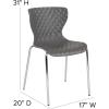 Flash Furniture Lowell Contemporary Design Citrus Green Plastic Stack Chair(Grey)