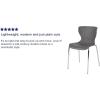 Flash Furniture Lowell Contemporary Design Citrus Green Plastic Stack Chair(Grey)
