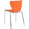 Flash Furniture Lowell Contemporary Design Citrus Green Plastic Stack Chair(Orange)