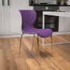 Flash Furniture Lowell Contemporary Design Citrus Green Plastic Stack Chair(Purple)