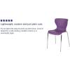 Flash Furniture Lowell Contemporary Design Citrus Green Plastic Stack Chair(Purple)