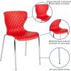 Flash Furniture Lowell Contemporary Design Citrus Green Plastic Stack Chair(Red)