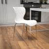 Flash Furniture Lowell Contemporary Design Citrus Green Plastic Stack Chair(White)
