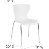 Flash Furniture Lowell Contemporary Design Citrus Green Plastic Stack Chair(White)