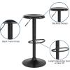 Flash Furniture Madrid Series Adjustable Height Retro Metal Barstool with Footrest, Backless Adjustable Bar or Counter Height Swivel Stool, Gold(Black)