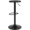 Flash Furniture Madrid Series Adjustable Height Retro Metal Barstool with Footrest, Backless Adjustable Bar or Counter Height Swivel Stool, Gold(Black)
