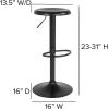 Flash Furniture Madrid Series Adjustable Height Retro Metal Barstool with Footrest, Backless Adjustable Bar or Counter Height Swivel Stool, Gold(Black)