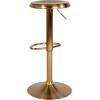 Flash Furniture Madrid Series Adjustable Height Retro Metal Barstool with Footrest, Backless Adjustable Bar or Counter Height Swivel Stool, Gold(Gold)