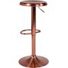 Flash Furniture Madrid Series Adjustable Height Retro Metal Barstool with Footrest, Backless Adjustable Bar or Counter Height Swivel Stool, Gold(Rose Gold)