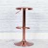 Flash Furniture Madrid Series Adjustable Height Retro Metal Barstool with Footrest, Backless Adjustable Bar or Counter Height Swivel Stool, Gold(Rose Gold)