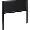 Flash Furniture Melbourne Metal Upholstered Full Size Headboard in Black Fabric(Dark Gray)