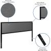 Flash Furniture Melbourne Metal Upholstered King Size Headboard in Dark Gray Fabric