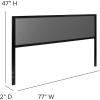 Flash Furniture Melbourne Metal Upholstered King Size Headboard in Dark Gray Fabric