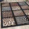 Flash Furniture Menagerie Collection Animal Print Area Rug – Olefin Area Rug with Cheetah, Leopard, Zebra and Giraffe Design – 5′ x 7′ – Individually Raised Squares(5’2″ x 7’4″ (Rectangular))