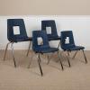 Flash Furniture Mickey Advantage Black Student Stack School Chair – 12-inch(Navy)