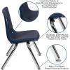 Flash Furniture Mickey Advantage Black Student Stack School Chair – 12-inch(Navy)