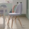 Flash Furniture Modern Zula Kid’s Modern Padded Armless Faux Sherpa Accent Chairs with Beechwood Legs – Gray