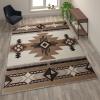 Flash Furniture Mohave Traditional Southwestern Style Area Rug – Rustic Ivory Accent Rug – 8′ x 10′ – Olefin Fibers with Jute Backing(Ivory)