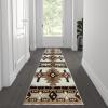 Flash Furniture Mohave Traditional Southwestern Style Area Rug – Rustic Ivory Accent Rug – 8′ x 10′ – Olefin Fibers with Jute Backing(Ivory)
