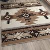 Flash Furniture Mohave Traditional Southwestern Style Area Rug – Rustic Ivory Accent Rug – 8′ x 10′ – Olefin Fibers with Jute Backing(Ivory)