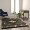 Flash Furniture Mohave Traditional Southwestern Style Area Rug – Rustic Ivory Accent Rug – 8′ x 10′ – Olefin Fibers with Jute Backing(Sage)