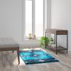 Flash Furniture Mohave Traditional Southwestern Style Area Rug – Rustic Ivory Accent Rug – 8′ x 10′ – Olefin Fibers with Jute Backing(Turquoise)