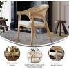 Flash Furniture Naomi Cane Rattan Dining and Accent Chair, Commercial Grade Solid Wood Frame with Gold Accent Legs, Beige Upholstered Padded Seat, Natural/Black(Natural)