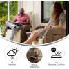 Flash Furniture Nemo Indoor/Outdoor Patio Wicker Rattan Recliner, Lounge Chair with Flip-Up Side Table, Beige/Brown(Beige Cushions/Brown Frame)
