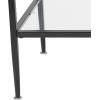 Flash Furniture Newport Collection Glass Coffee Table with Black Metal Frame(Coffee Table)