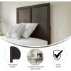 Flash Furniture Oliver King Size Wooden Headboard Only, Four Panel Headboard in White(Dark Brown)