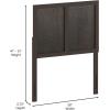 Flash Furniture Oliver King Size Wooden Headboard Only, Four Panel Headboard in White(Dark Brown)