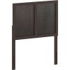 Flash Furniture Oliver King Size Wooden Headboard Only, Four Panel Headboard in White(Dark Brown)