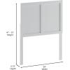 Flash Furniture Oliver King Size Wooden Headboard Only, Four Panel Headboard in White(White)