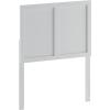 Flash Furniture Oliver King Size Wooden Headboard Only, Four Panel Headboard in White(White)
