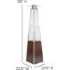 Flash Furniture Outdoor Patio Heater with Wheels – Silver – 42,000 BTU – 7.5 Feet Tall – Stainless Steel – For Residential and Commercial Use(Bronze)