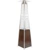 Flash Furniture Outdoor Patio Heater with Wheels – Silver – 42,000 BTU – 7.5 Feet Tall – Stainless Steel – For Residential and Commercial Use(Bronze)